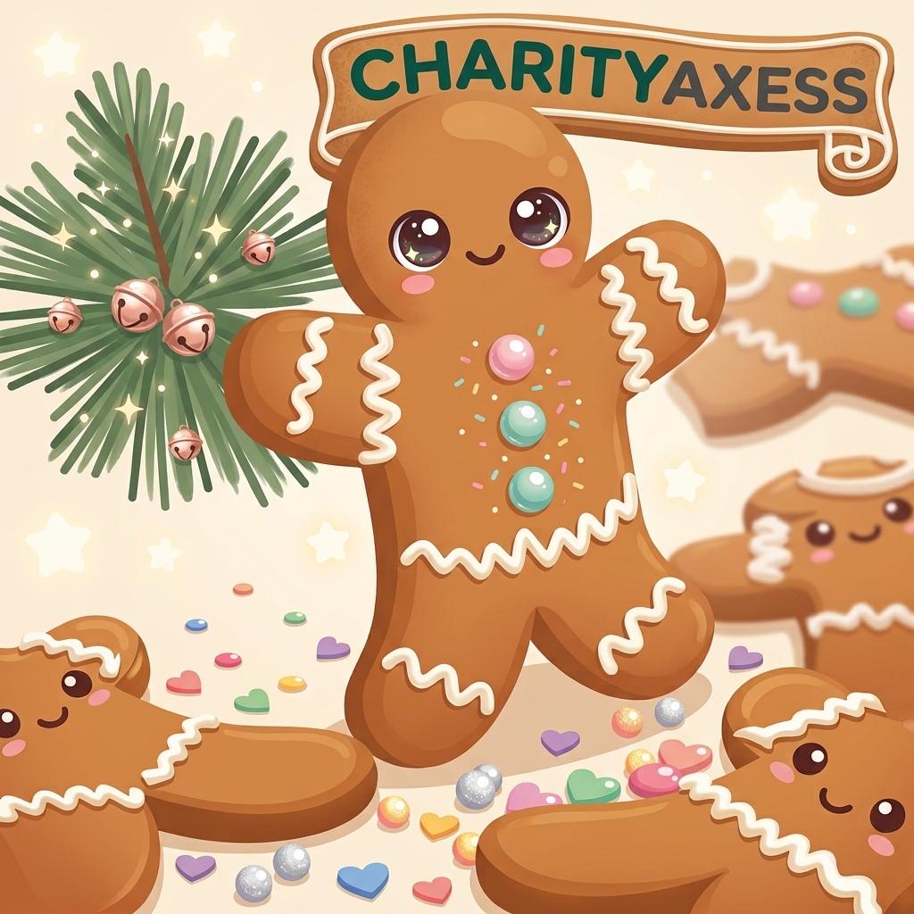A friendly vector illustration of a gingerbread man cookie with text